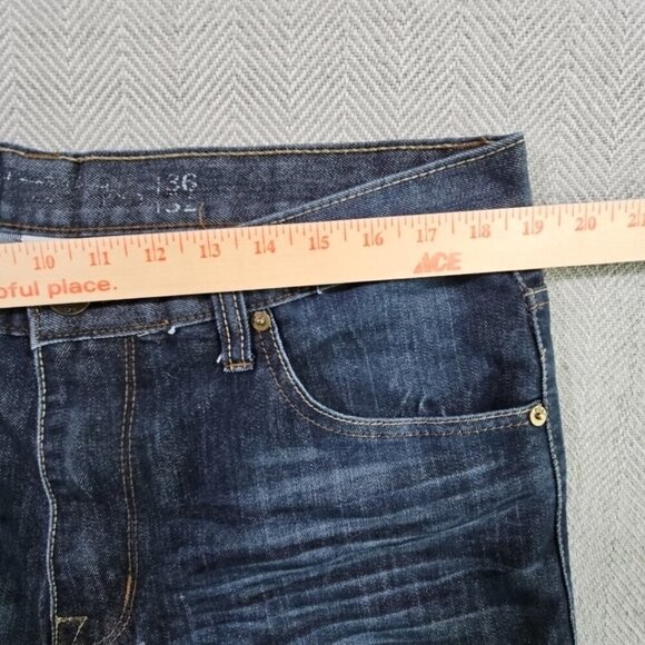 PD&C Jeans Men's 36x32 Dark Wash Blue Comfort Stretch Fit Retention - Picture 10 of 16